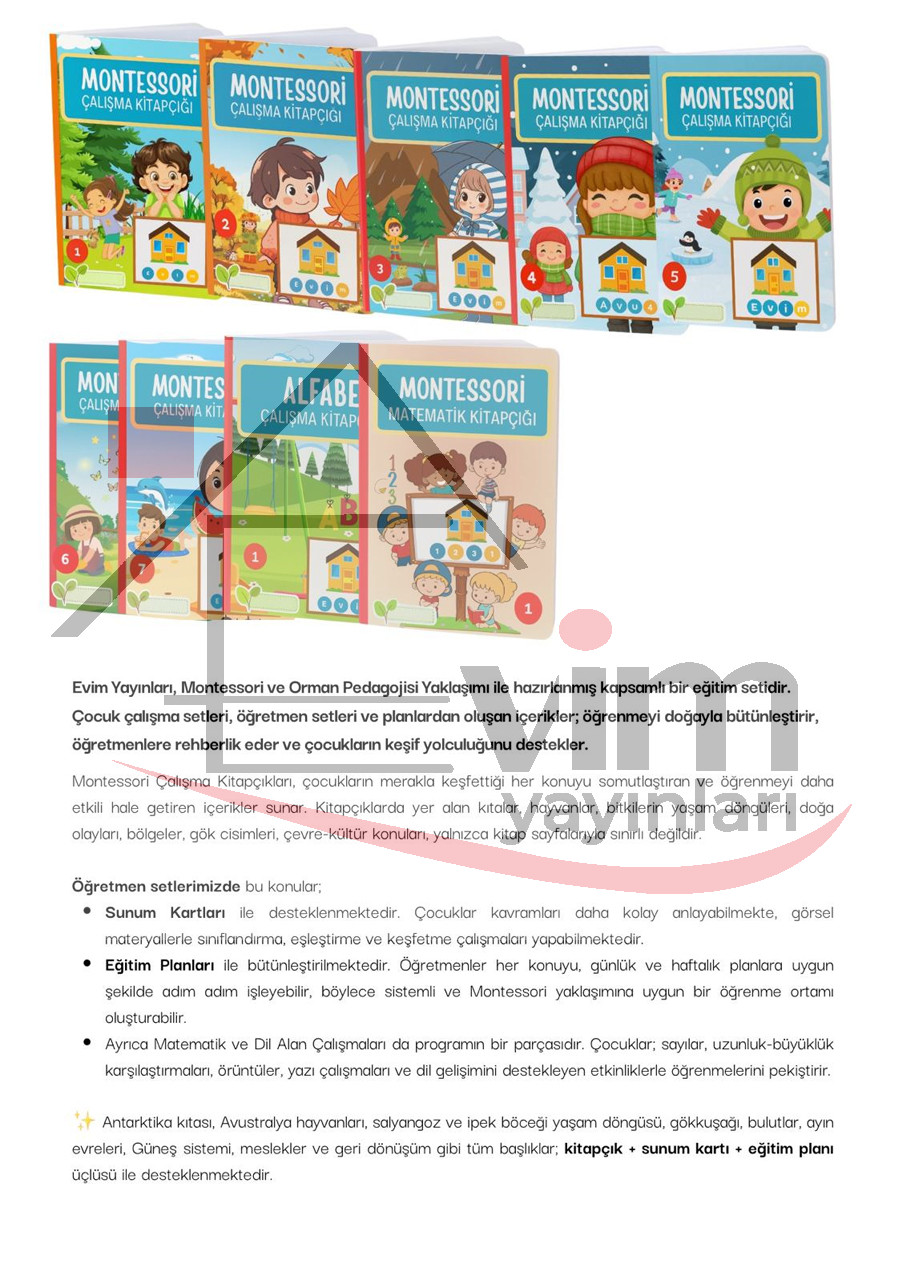 Montessori Öğrenci Seti 1. Düzey